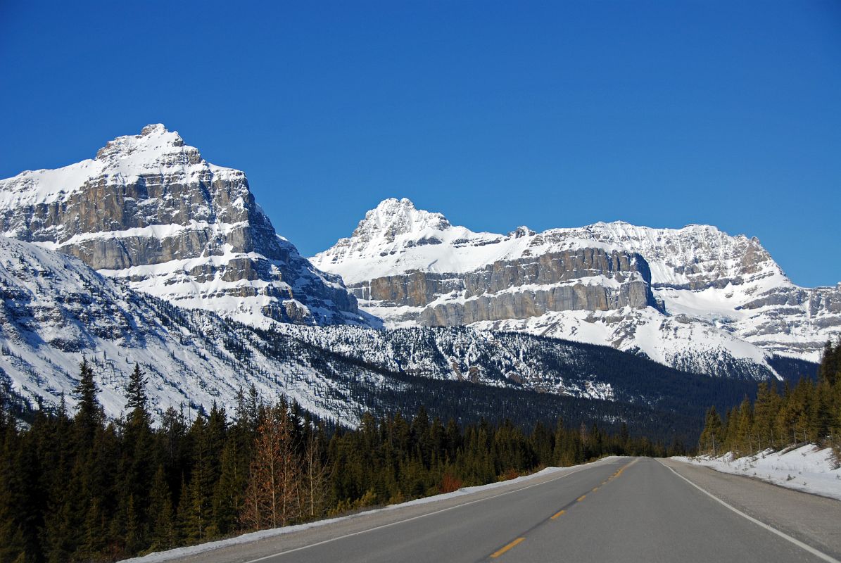 18 Epaulette Peak, Hans Peak, Mount Sarbach From Icefields Parkway